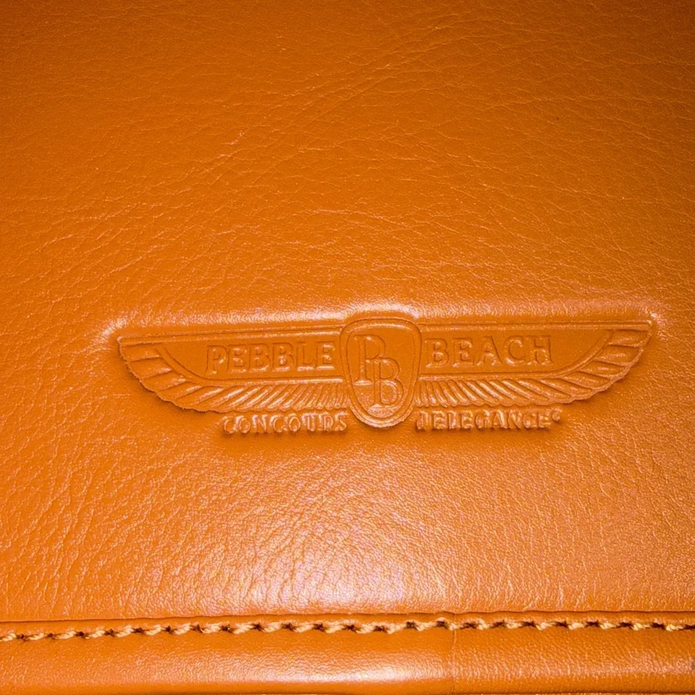 Osprey London Pebble Beach Concours d'Elegance Tan Leather Messenger Bag